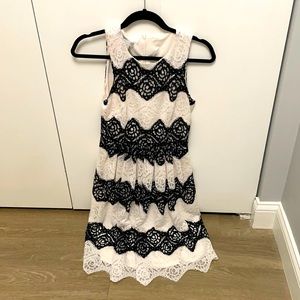 ModCloth Black and White Lace Dress
